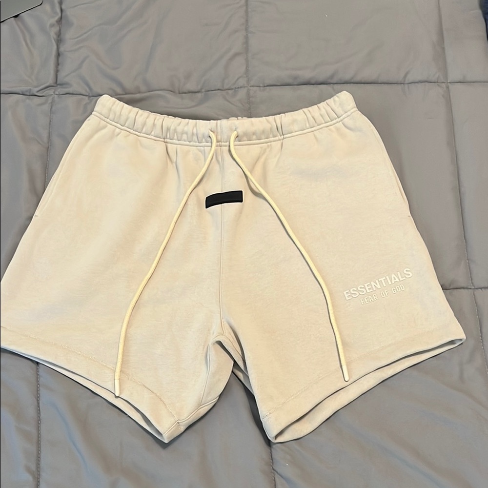 Essentials Cream Men's Sweat Shorts